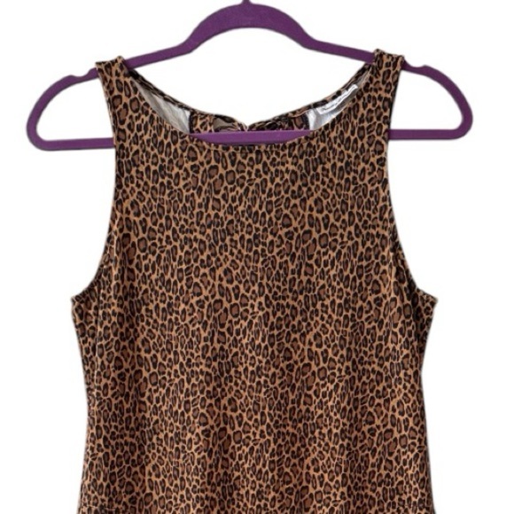 Tommy Bahama Sun Cat High-Neck Spa Mini Dress in Leopard Size Small - Picture 2 of 10